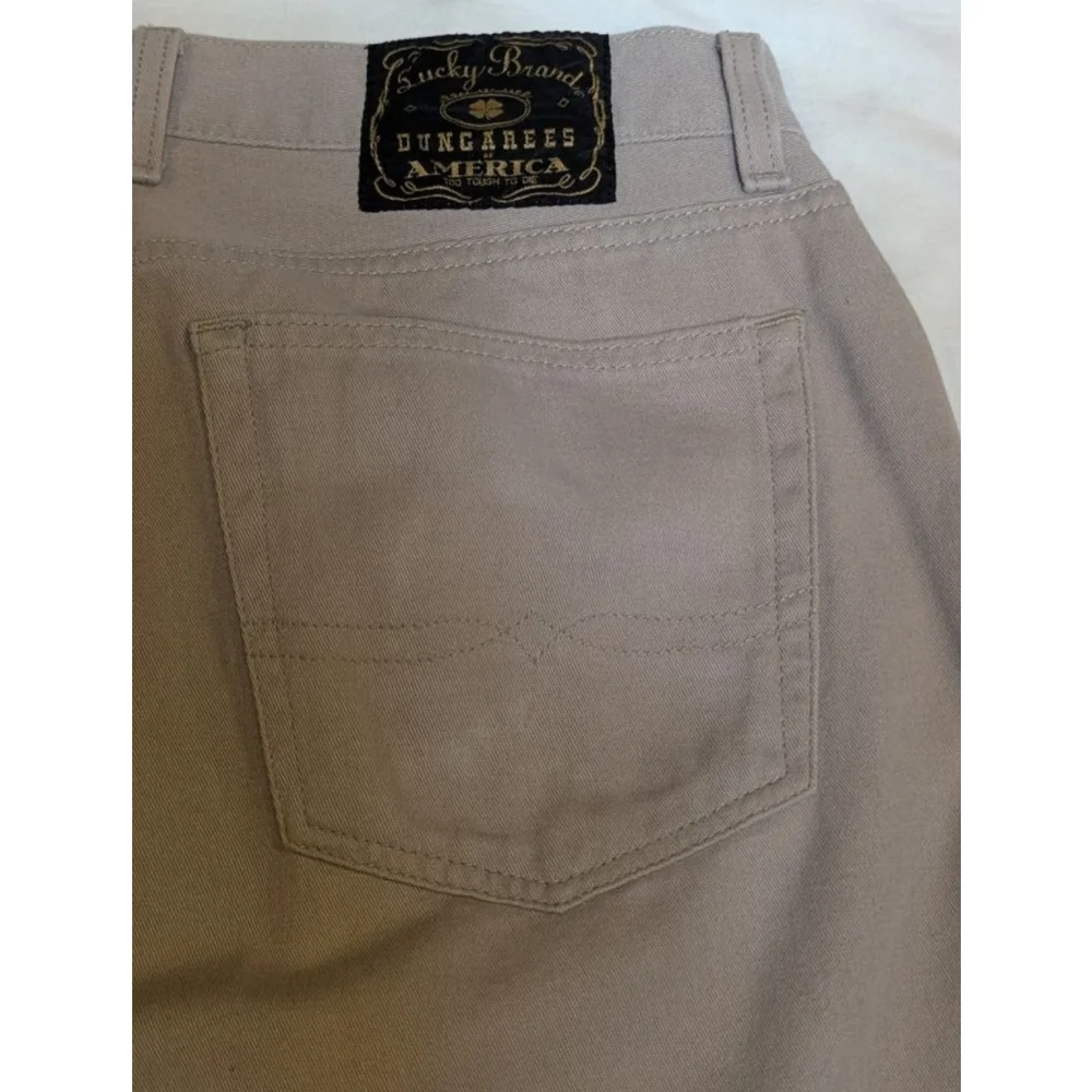 Men's Lucky Brand Beige Classic Fit Dungarees Waist 36 x 34